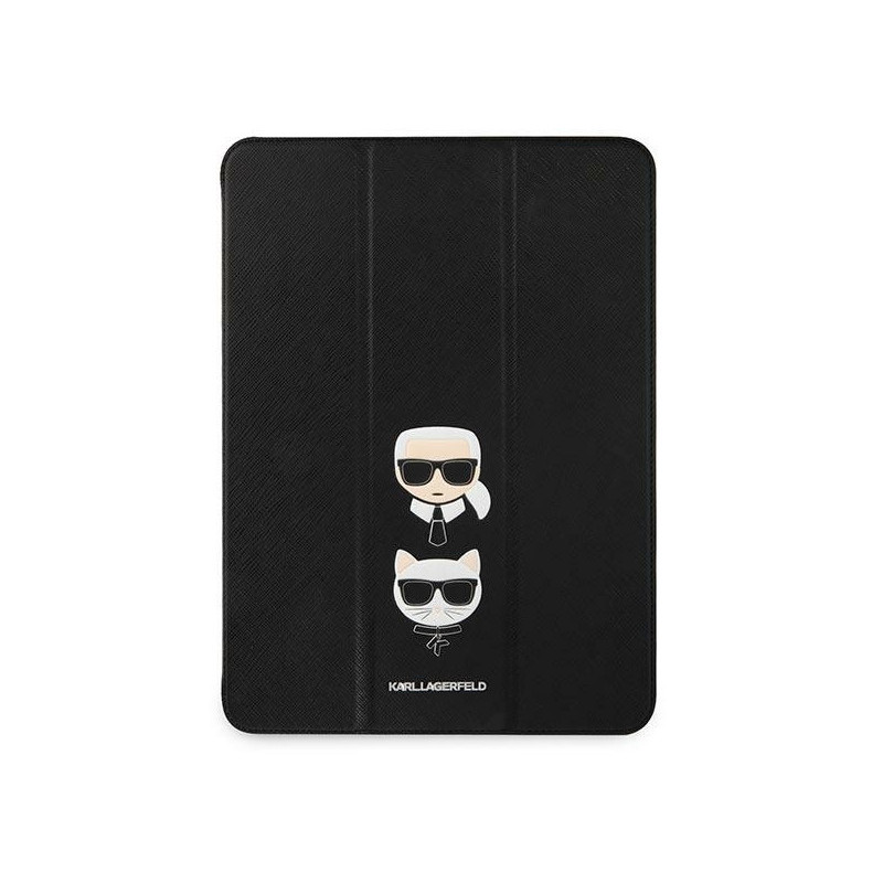 Karl Lagerfeld iPad 12.9 Pro 2021 Book Cover black Saffiano Karl&Choupette