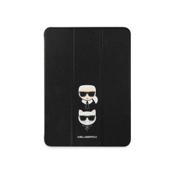 Karl Lagerfeld iPad 12.9 Pro 2021 Book Cover black Saffiano Karl&Choupette