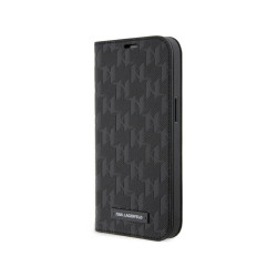 Karl Lagerfeld iPhone 14 Pro Max bookcase black Saffiano Monogram