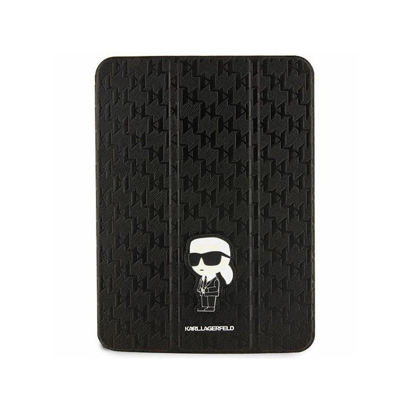 Karl Lagerfeld iPad 10.9 Folio Magnet Allover Cover black Saffiano Monogra