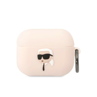 Karl Lagerfeld AirPods Pro cover pink Silicone Karl Head 3D