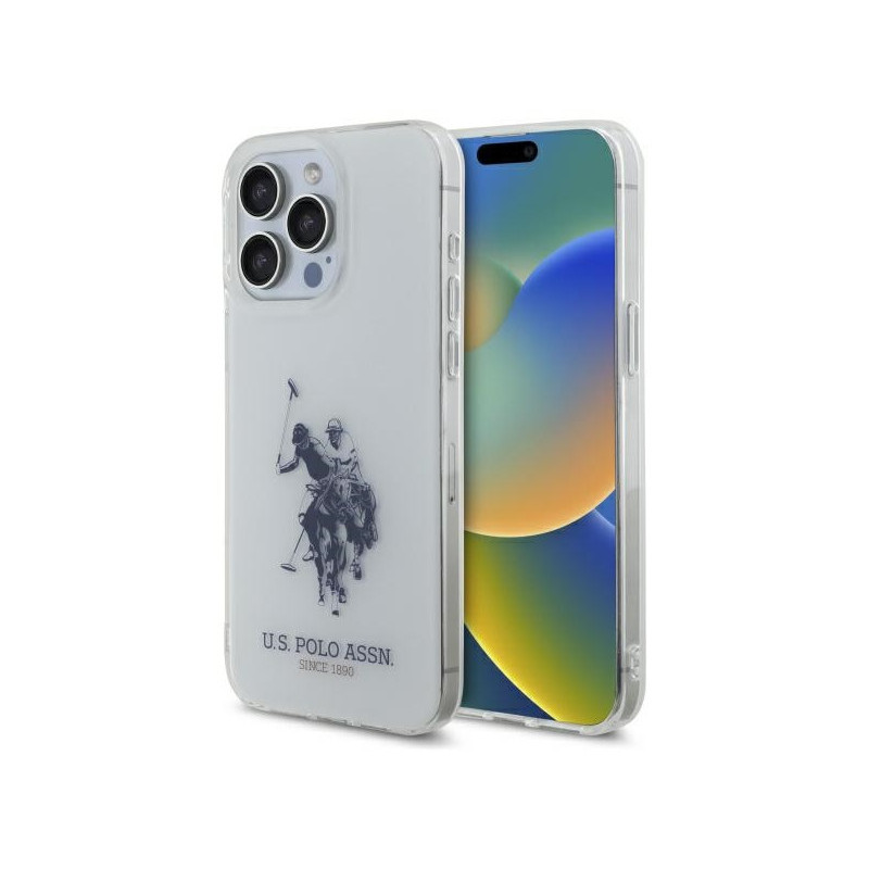 US Polo iPhone 15 Pro Max white Shiny Big Logo US Polo iPhone 15 Pro Max white Shiny Big Logo