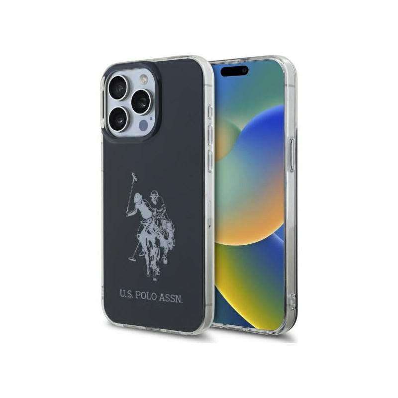 US Polo iPhone 15 Pro Max black Shiny Big Logo US Polo iPhone 15 Pro Max black Shiny Big Logo