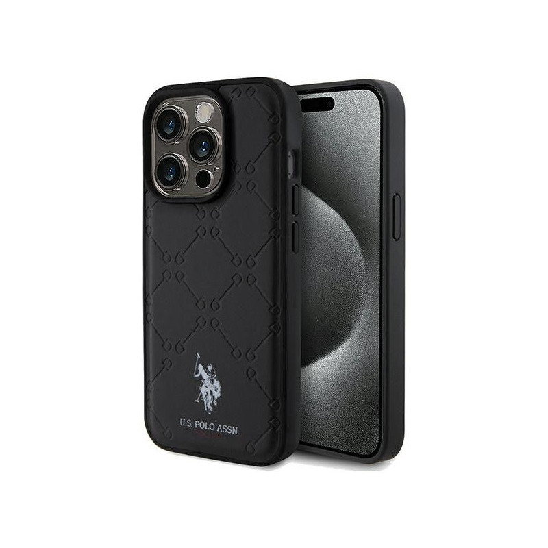 US Polo iPhone 15 Pro black Yoke Pattern US Polo iPhone 15 Pro black Yoke Pattern