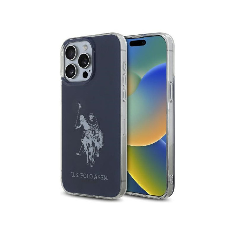 US Polo iPhone 15 Pro Max blue Shiny Big Logo US Polo iPhone 15 Pro Max blue Shiny Big Logo