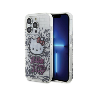 Hello Kitty iPhone 13/13 Pro white hardcase IML Kitty On Bricks Graffiti