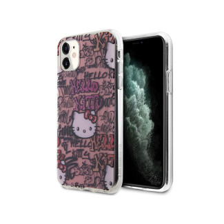 Hello Kitty iPhone 11/Xr pink hardcase IML Tags Graffiti
