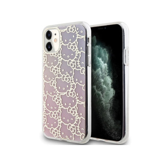 Hello Kitty iPhone 11/Xr Pink Hardcase IML Gradient Electrop Crowded Head