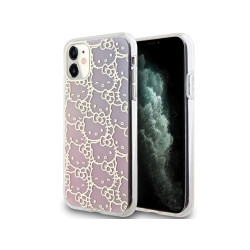 Hello Kitty iPhone 11/Xr Pink Hardcase IML Gradient Electrop Crowded Head