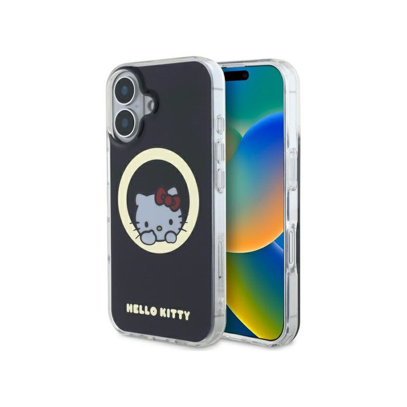 Hello Kitty iPhone 16 black hardcase IML Sweet Kitty Magsafe Hello Kitty iPhone 16 black hardcase IML Sweet Kitty Magsafe