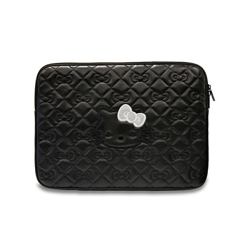 Hello Kitty Sleeve 14 black Zip PU Quilted Bows Hello Kitty Sleeve 14 black Zip PU Quilted Bows