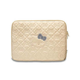 Hello Kitty Sleeve 14 gold Zip PU Quilted Bows