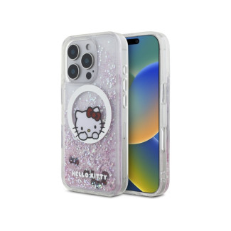 Hello Kitty iPhone 16 Pro Max white ardcase Liquid Glitter Sweet Kitty Bows