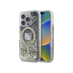 Hello Kitty iPhone 16 Pro Max black gold hardcase Liquid Glitter Fever