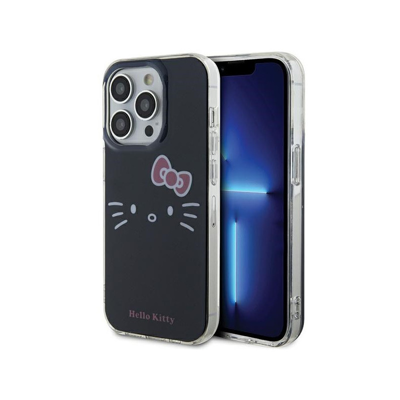 Hello Kitty iPhone 13 Pro Max black hardcase IML Kitty Face Hello Kitty iPhone 13 Pro Max black hardcase IML Kitty Face