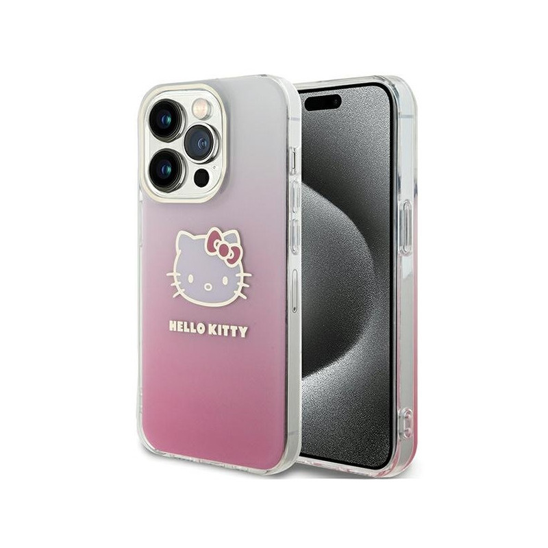 Hello Kitty iPhone 14 Pro pink hardcase IML Gradient Electrop Kitty Head Hello Kitty iPhone 14 Pro pink hardcase IML Gradient Electrop Kitty Head