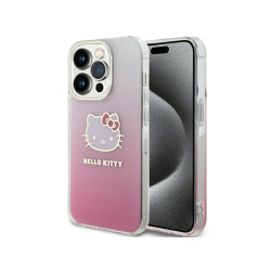 Hello Kitty iPhone 15 Pro pink hardcase IML Gradient Electrop Kitty Head