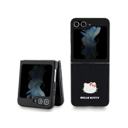 Hello Kitty Samsung Galaxy Z Flip5 black hardcase Metal Logo Kitty Head