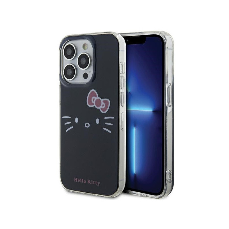 Hello Kitty iPhone 15 Pro Max black hardcase IML Kitty Face Hello Kitty iPhone 15 Pro Max black hardcase IML Kitty Face