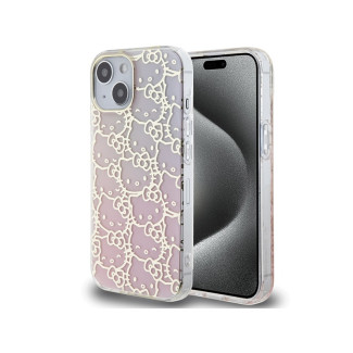 Hello Kitty iPhone 13/14/15 Pink Hardcase IML Gradient Electrop Crowded Kitty