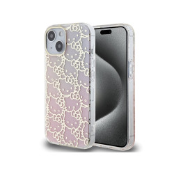 Hello Kitty iPhone 13/14/15 Pink Hardcase IML Gradient Electrop Crowded Kitty