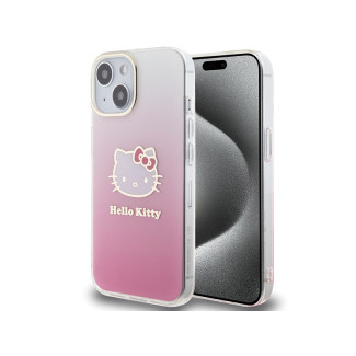 Hello Kitty iPhone 13/14/15 pink hardcase IML Gradient Electrop Kitty