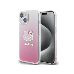 Hello Kitty iPhone 13/14/15 pink hardcase IML Gradient Electrop Kitty