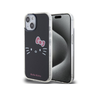 Hello Kitty iPhone 13/14/15 black hardcase IML Kitty Face