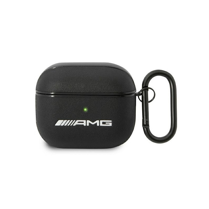 AMG Coque en cuir noir pour AirPods 3 AMG Coque en cuir noir pour AirPods 3