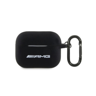 AMG Coque en silicone noir pour AirPods Pro 2 (2022/2023) avec logo blanc