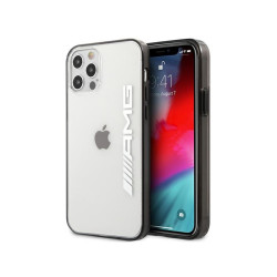 AMG Coque rigide transparente métallique pour iPhone 12 Pro Max