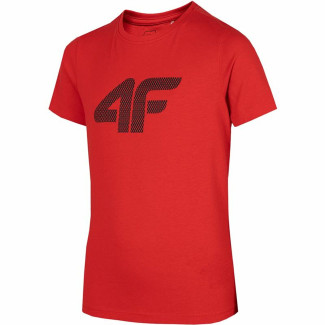 Maglia a Maniche Corte per Bambini 4F Melange Rosso