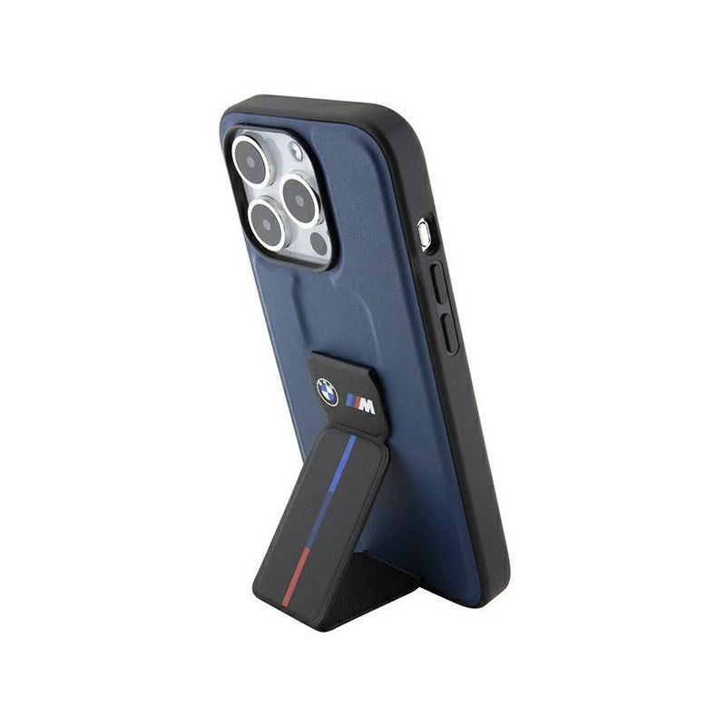 BMW iPhone 15 Pro navy hardcase M Grip Stand Bicolor BMW iPhone 15 Pro navy hardcase M Grip Stand Bicolor