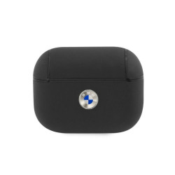 BMW AirPods Pro cover black Geniune Leather Silver Logo