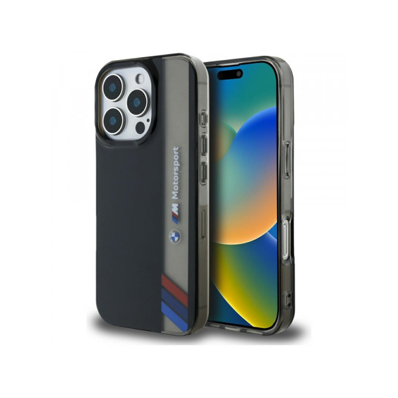 BMW Coque pour iPhone 16 Pro Max Motorsport Noir Rayures Verticales IML MPN BMW Coque pour iPhone 16 Pro Max Motorsport Noir Rayures Verticales IML MPN