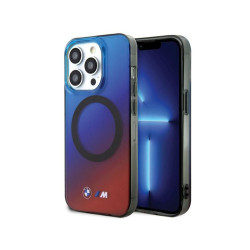 BMW Coque rouge et bleue rigide M dégradé MagSafe pour iPhone 15 Pro Max