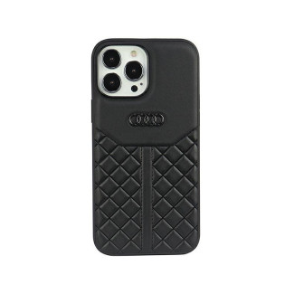Audi Coque rigide noire pour iPhone 13 Pro Max en cuir véritable