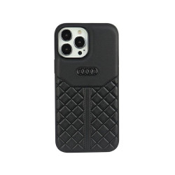 Audi Coque rigide noire pour iPhone 13/13 Pro en cuir véritable