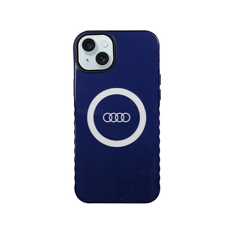 Audi Coque bleu marine pour iPhone 14 Plus/15 Plus. logo IML. MagSafe Audi Coque bleu marine pour iPhone 14 Plus/15 Plus. logo IML. MagSafe