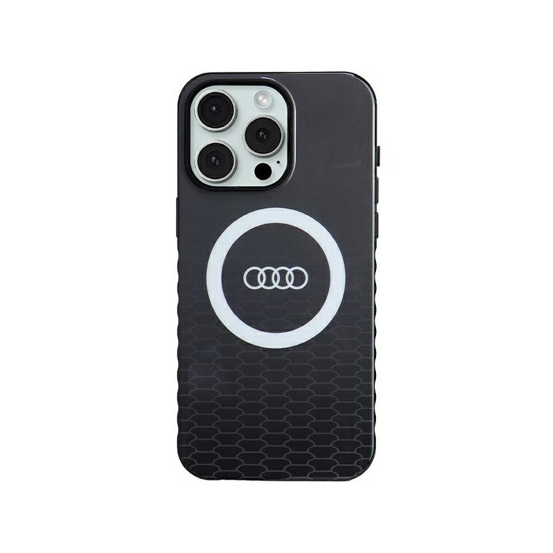Audi Coque noire pour iPhone 15 Pro Max. logo IML. MagSafe Audi Coque noire pour iPhone 15 Pro Max. logo IML. MagSafe