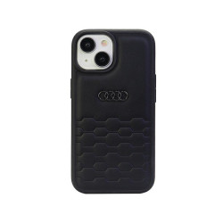 Audi Coque rigide noire pour iPhone 14 Plus/15 Plus en cuir synthétique GT