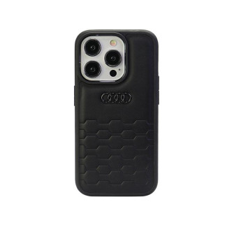 Audi Coque noire pour iPhone 15 Pro en cuir synthétique GT
