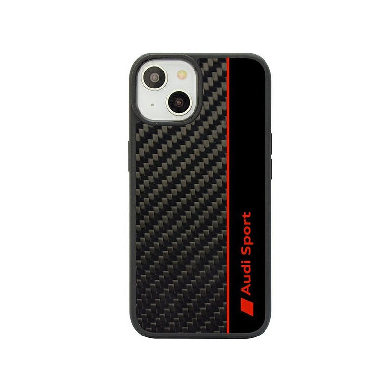 Audi iPhone 13/14/15 black hardcase Carbon Fiber Stripe Audi iPhone 13/14/15 black hardcase Carbon Fiber Stripe