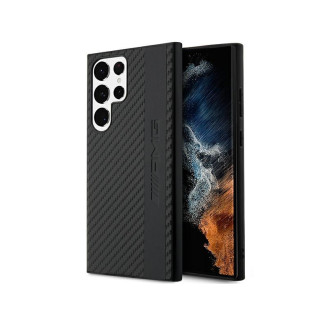 AMG Coque pour Samsung S23 Ultra Rigide Noire Carbone MPN
