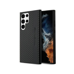 AMG Coque pour Samsung S23 Ultra Rigide Noire Carbone MPN