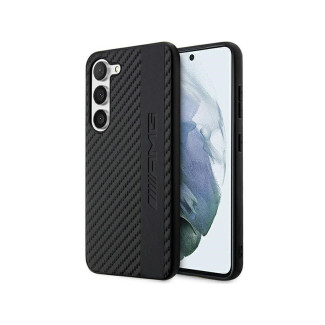 AMG Coque Samsung Galaxy S23 Rigide Noire Rayure Carbone Design Embossé MPN