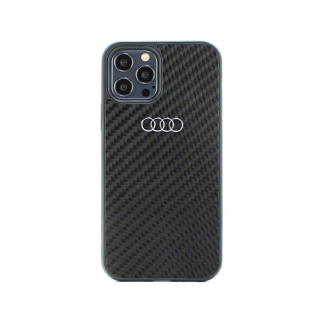 Audi Coque rigide noire pour iPhone 12/12 Pro. fibre de carbone