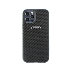 Audi Coque rigide noire pour iPhone 12/12 Pro. fibre de carbone
