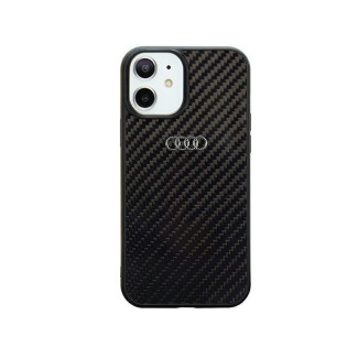 Audi Coque rigide noire pour iPhone 11/Xr. fibre de carbone