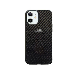 Audi Coque rigide noire pour iPhone 11/Xr. fibre de carbone